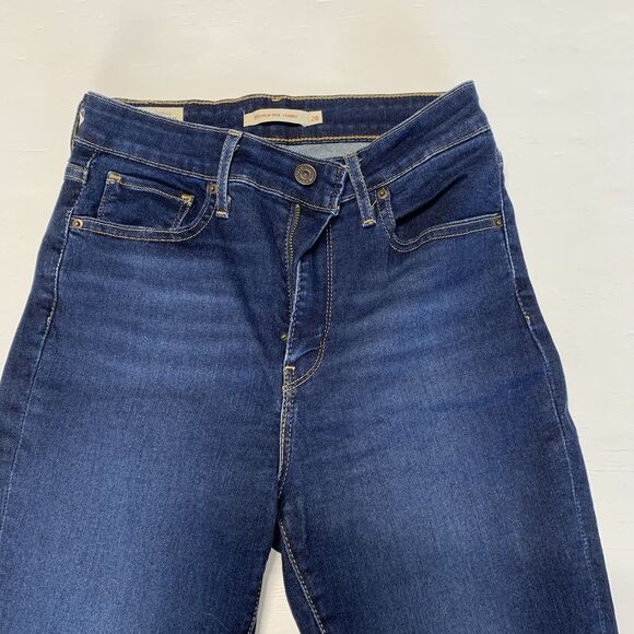 Levis 721 Jeans Women's Sz. 28 Blue High Rise Skinny Ripped Distressed - Picture 3 of 13